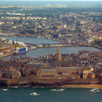 Vue aérienne Saint Malo